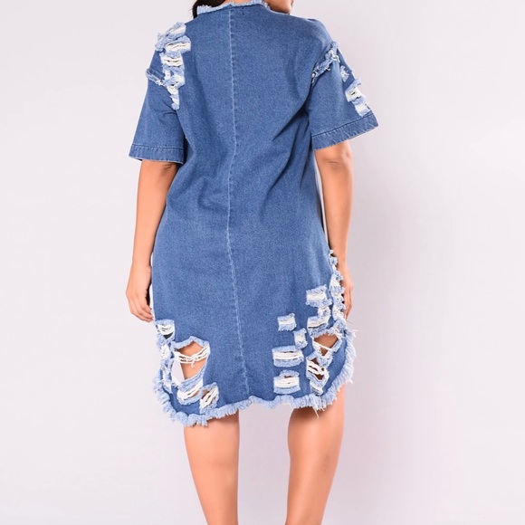 Fashion Nova: (NWT) “Good Jeans Dress” | Medium Stone | Size 1X - Picture 3 of 6
